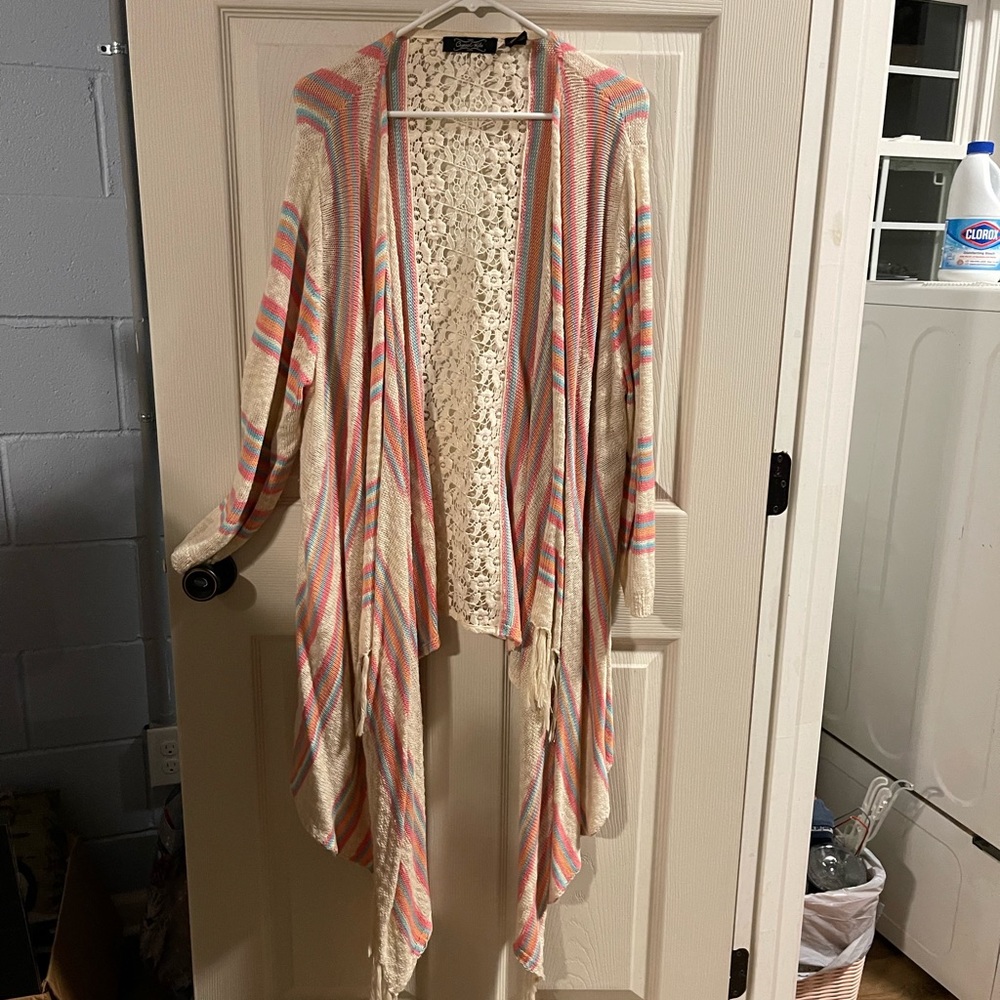 Cardigan with extra long sides size XL